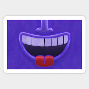 Blue Tiki Smile Mask! (Red Tongue Version) Sticker